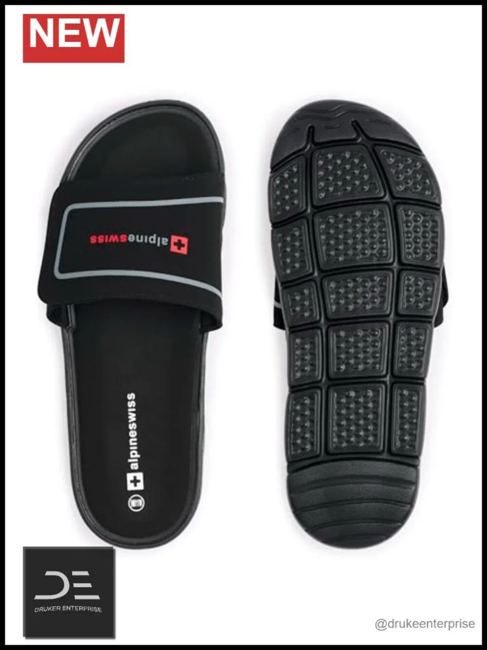 Cloud Slide Sandals for Men - Shock-Absorbing Foam Insole, Arch Support,